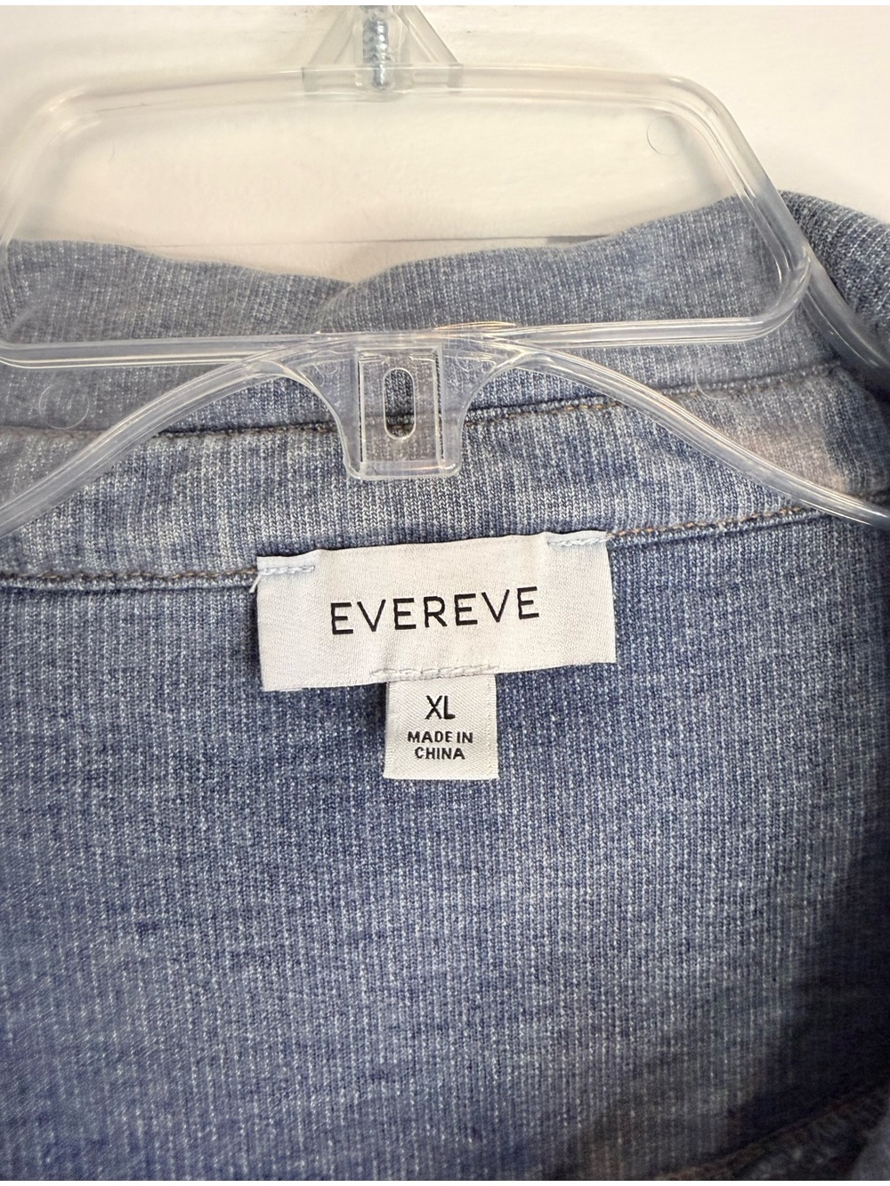 Evereve Women’s Blue Denim Look Barn Jacket - Picture 2 of 3
